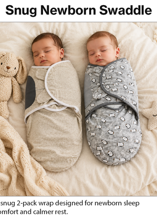 SwaddleMe Original Swaddle 2-Pack Cotton Baby Wraps 0–3 Months