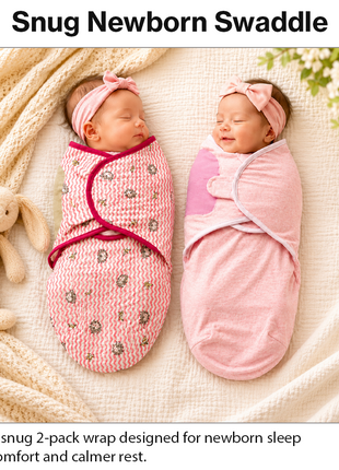 SwaddleMe Original Swaddle 2-Pack Cotton Baby Wraps 0–3 Months