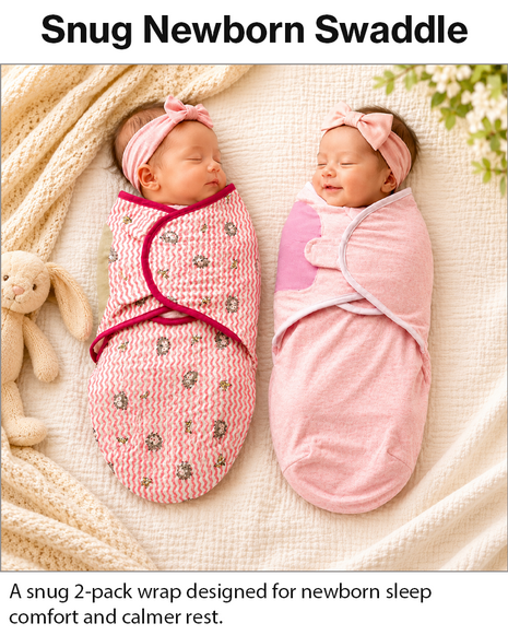 SwaddleMe Original Swaddle 2-Pack Cotton Baby Wraps 0–3 Months