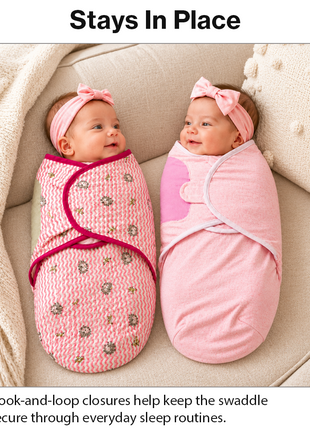 SwaddleMe Original Swaddle 2-Pack Cotton Baby Wraps 0–3 Months