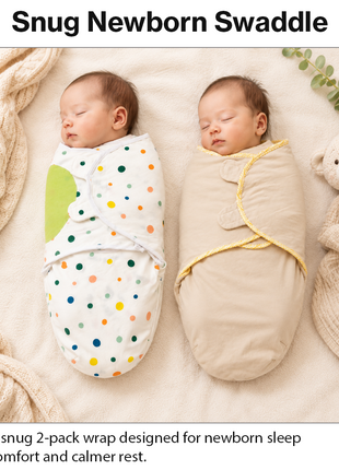SwaddleMe Original Swaddle 2-Pack Cotton Baby Wraps 0–3 Months