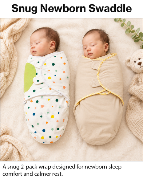 SwaddleMe Original Swaddle 2-Pack Cotton Baby Wraps 0–3 Months
