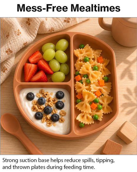 Silicone Suction Divided Plate for Toddlers