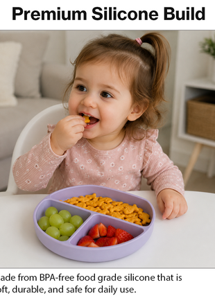 Silicone Suction Divided Plate for Toddlers