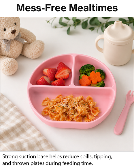 Silicone Suction Divided Plate for Toddlers