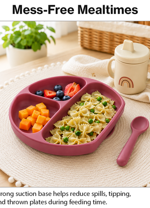 Silicone Suction Divided Plate for Toddlers