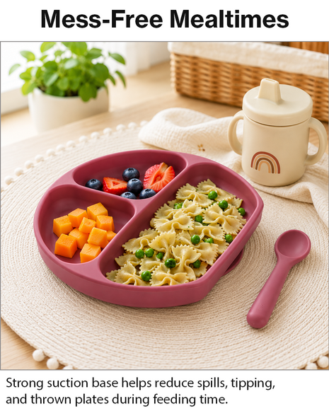 Silicone Suction Divided Plate for Toddlers