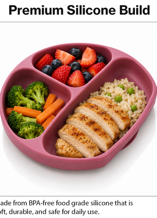 Silicone Suction Divided Plate for Toddlers