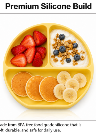 Silicone Suction Divided Plate for Toddlers