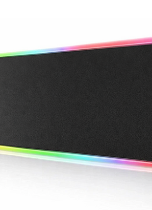 RGB Gaming Mouse Pad XL Microfibre Surface Rubber Base, 14 Mode Spectrum Backlighting, USB Powered with 1.8 m Detachable Cable