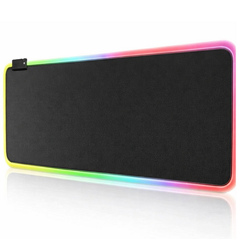 RGB Gaming Mouse Pad XL Microfibre Surface Rubber Base, 14 Mode Spectrum Backlighting, USB Powered with 1.8 m Detachable Cable