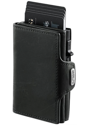 OutGear RFID Leather Wallet – Holds 10 Cards, Slim Pop-Up Design, RFID Blocking, Cash Storage, Gift Box Included