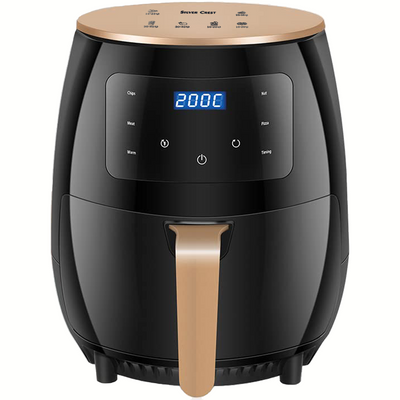 Silver Crest S-18 Air Fryer – XL Capacity, Digital Touchscreen, 4 Preset Functions, Non-Stick Basket, 1400W Power, for 2–4 People - Black