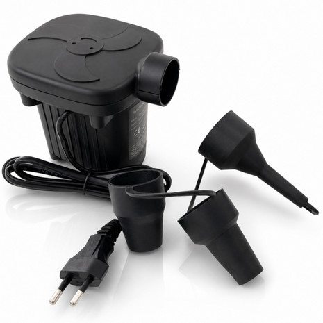 Two-Way Electric Air Pump Inflator Deflator with 3 Nozzles for Air Mattresses Pool Floats Boats