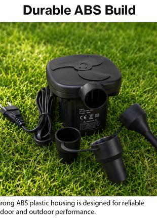 Two-Way Electric Air Pump Inflator Deflator with 3 Nozzles for Air Mattresses Pool Floats Boats