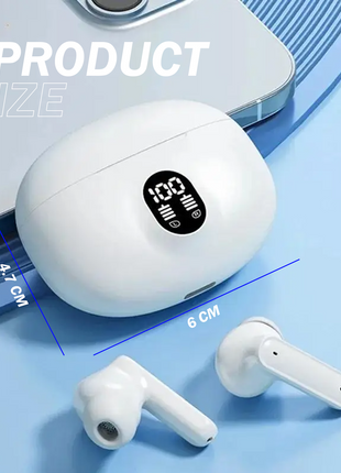 Norden TWS Wireless Earphones Bluetooth 5.3 with Charging Case, Type-C Fast Charging, Touch Control, Noise Reduction, Built-in Mic for Calls and Music - Compatible with iOS & Android - White