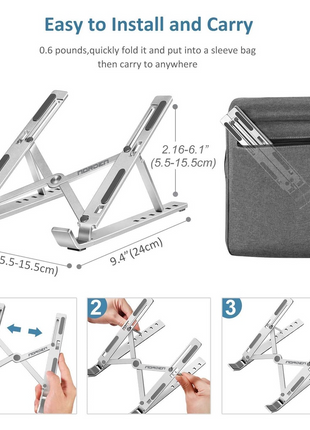 Norden Portable Adjustable Laptop Stand – Aluminum Alloy Folding Computer Stand