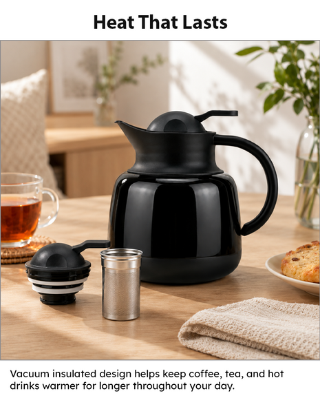 750ml Vacuum Insulated Thermal Carafe Pot with SUS304 Filter and Lock