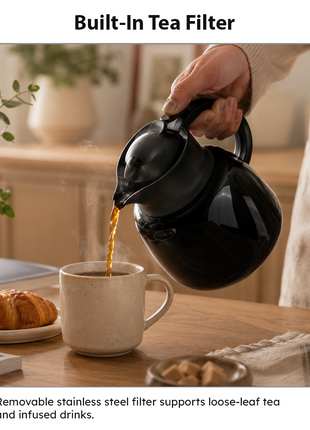 750ml Vacuum Insulated Thermal Carafe Pot with SUS304 Filter and Lock