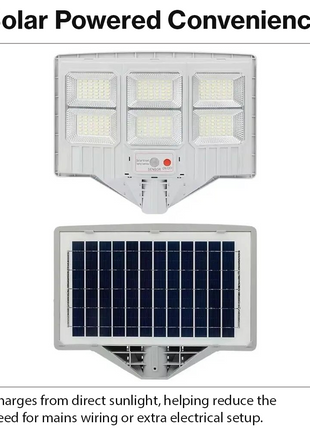 300W Solar LED Flood Light – Remote Control, Light Sensor & Timer, Separate Solar Panel, Outdoor Waterproof
