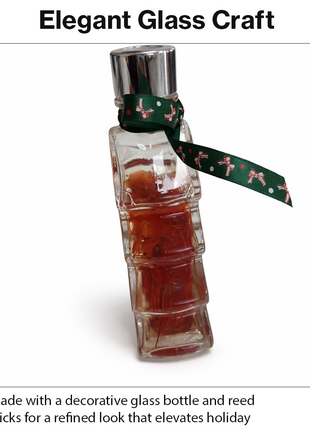 Christmas Tree Reed Diffuser Gift Set – 5 Reed Sticks, Decorative Home Aroma Diffuser 8×4.5×15cm