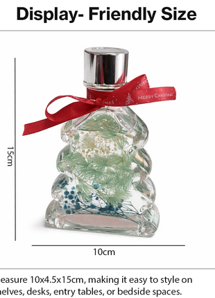 Christmas Tree Reed Diffuser Gift Set – 5 Reed Sticks, Decorative Home Aroma Diffuser 8×4.5×15cm