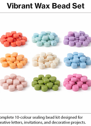 Wax Sealing Beads Set 10 Colours with Compartment Case
