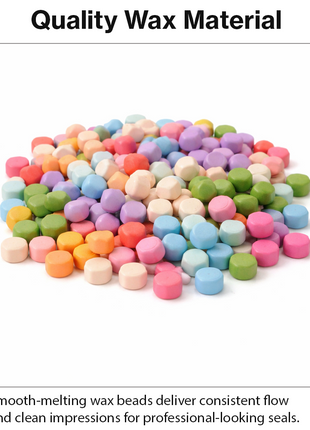 Wax Sealing Beads Set 10 Colours with Compartment Case