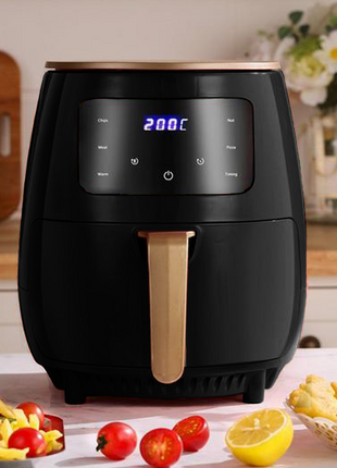 Silver Crest S-18 Air Fryer – XL Capacity, Digital Touchscreen, 4 Preset Functions, Non-Stick Basket, 1400W Power, for 2–4 People - Black