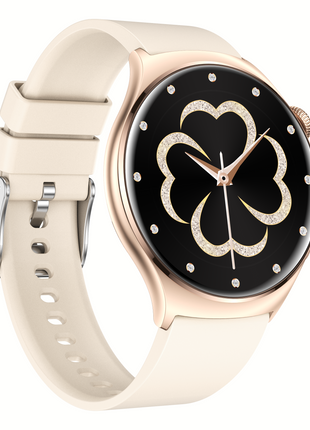 Norden Aspire Smart Watch, 1.43" AMOLED Display, Heart Rate, Oxygen Monitoring, IP68 Waterproof, Bluetooth 5.2, Fitness Tracker with AI Voice Assistant, Music Control, and 7-Day Standby Time - Gold