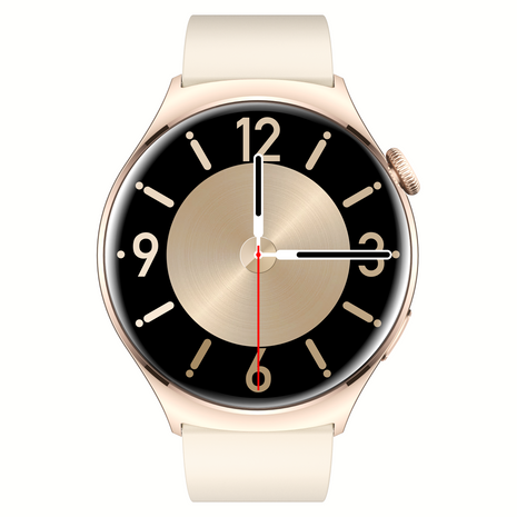 Norden Aspire Smart Watch, 1.43" AMOLED Display, Heart Rate, Oxygen Monitoring, IP68 Waterproof, Bluetooth 5.2, Fitness Tracker with AI Voice Assistant, Music Control, and 7-Day Standby Time - Gold