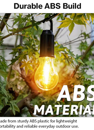 Rechargeable USB-C Camping Lamp with Warm Light, 3 Lighting Modes & Hanging Hook, Portable Outdoor LED Lantern