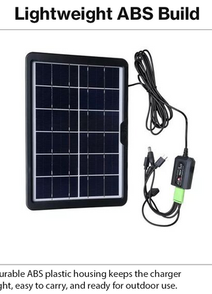 Solar Panel Mobile Phone Charger with Multi-Connector Cable