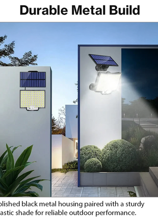 Solar 106 LED Outdoor Motion Sensor Wall Light – 135° Wide Angle
