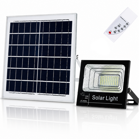 600W Solar LED Flood Light with Panel & Remote Outdoor Lamp