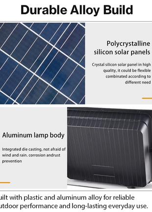 600W Solar LED Flood Light with Panel & Remote Outdoor Lamp