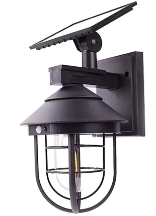 Solar LED Wall Light 600LM – Motion Sensor Outdoor Sconce – IP65, 1800mAh Battery, Black