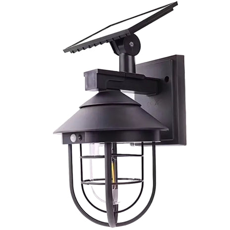 Solar LED Wall Light 600LM – Motion Sensor Outdoor Sconce – IP65, 1800mAh Battery, Black