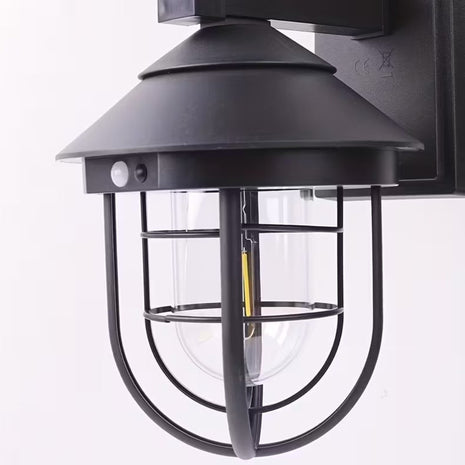 Solar LED Wall Light 600LM – Motion Sensor Outdoor Sconce – IP65, 1800mAh Battery, Black