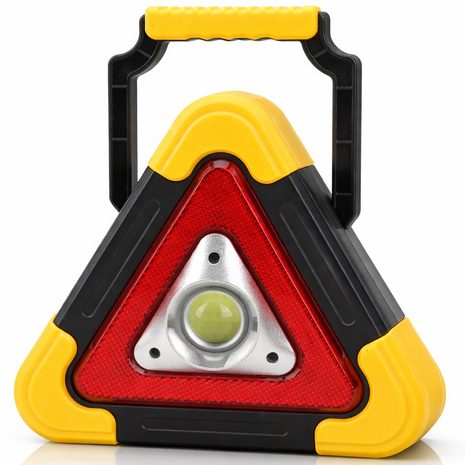Solar Warning Triangle with LED Light, Power Bank & Flashlight – 5 Light Modes