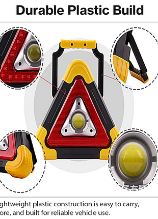 Solar Warning Triangle with LED Light, Power Bank & Flashlight – 5 Light Modes