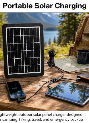Portable 5V 1.8W Solar Panel Charger with USB Cable for Mobile Phone Charging