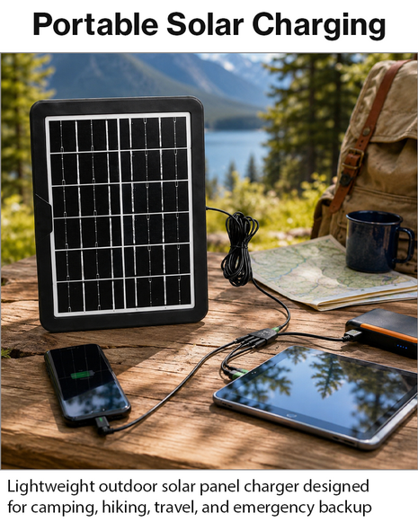Portable 5V 1.8W Solar Panel Charger with USB Cable for Mobile Phone Charging
