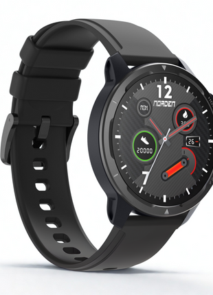 Norden Target Smart Watch with 1.39" HD TFT Full Touch Screen, Realtek 8763EWE Processor, 100+ Sport Modes, Heart Rate &amp; Blood Oxygen Monitor, IP68 Waterproof, BT5.2, 7-Day Standby, Magnetic Charging, Compatible with Da Fit App - Black