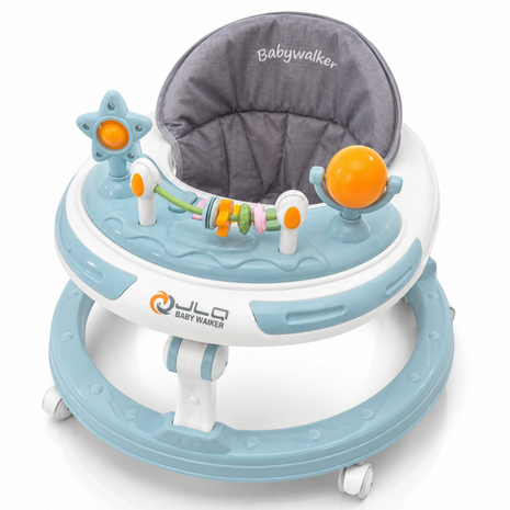Adjustable Baby Walker with Music, Lights & Foldable Design