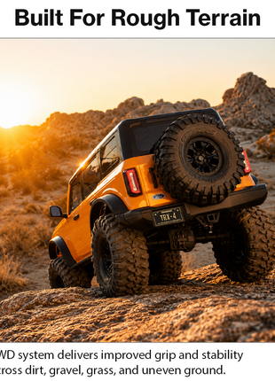 1:10 4WD Trailcrawler RC Truck 2.4GHz 18km/h 7.4V Li-Ion LED Lights Metal Gears RTR 47cm Off-Road Climbing Vehicle