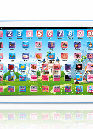 Kids Educational Learning Tablet 20×13.5 cm Plastic Touch Toy – 53‑Key Early Learning Tablet