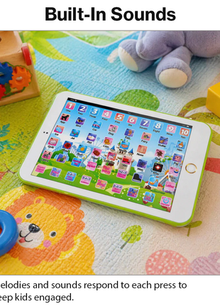 Kids Educational Learning Tablet 20×13.5 cm Plastic Touch Toy – 53‑Key Early Learning Tablet