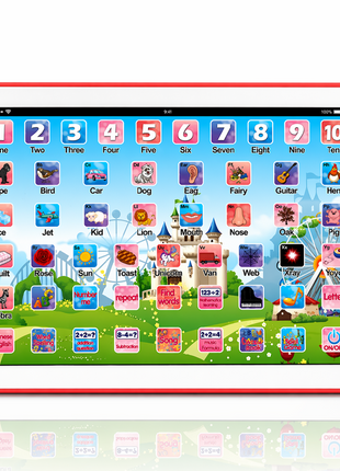 Kids Educational Learning Tablet 20×13.5 cm Plastic Touch Toy – 53‑Key Early Learning Tablet