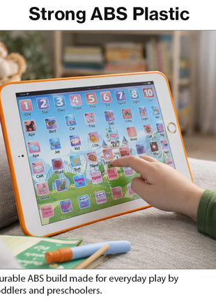 Kids Educational Learning Tablet 20×13.5 cm Plastic Touch Toy – 53‑Key Early Learning Tablet